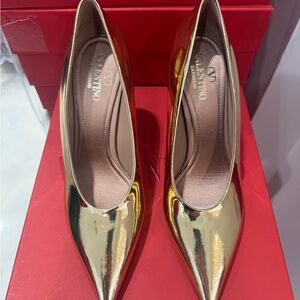 Valentino Shiny Gold Women's Heels